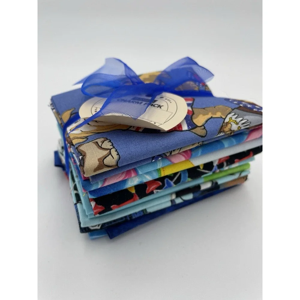 Benartex Summer Vacation‎ Prints 10 Fat Quarters Cotton Fabric New Bundle